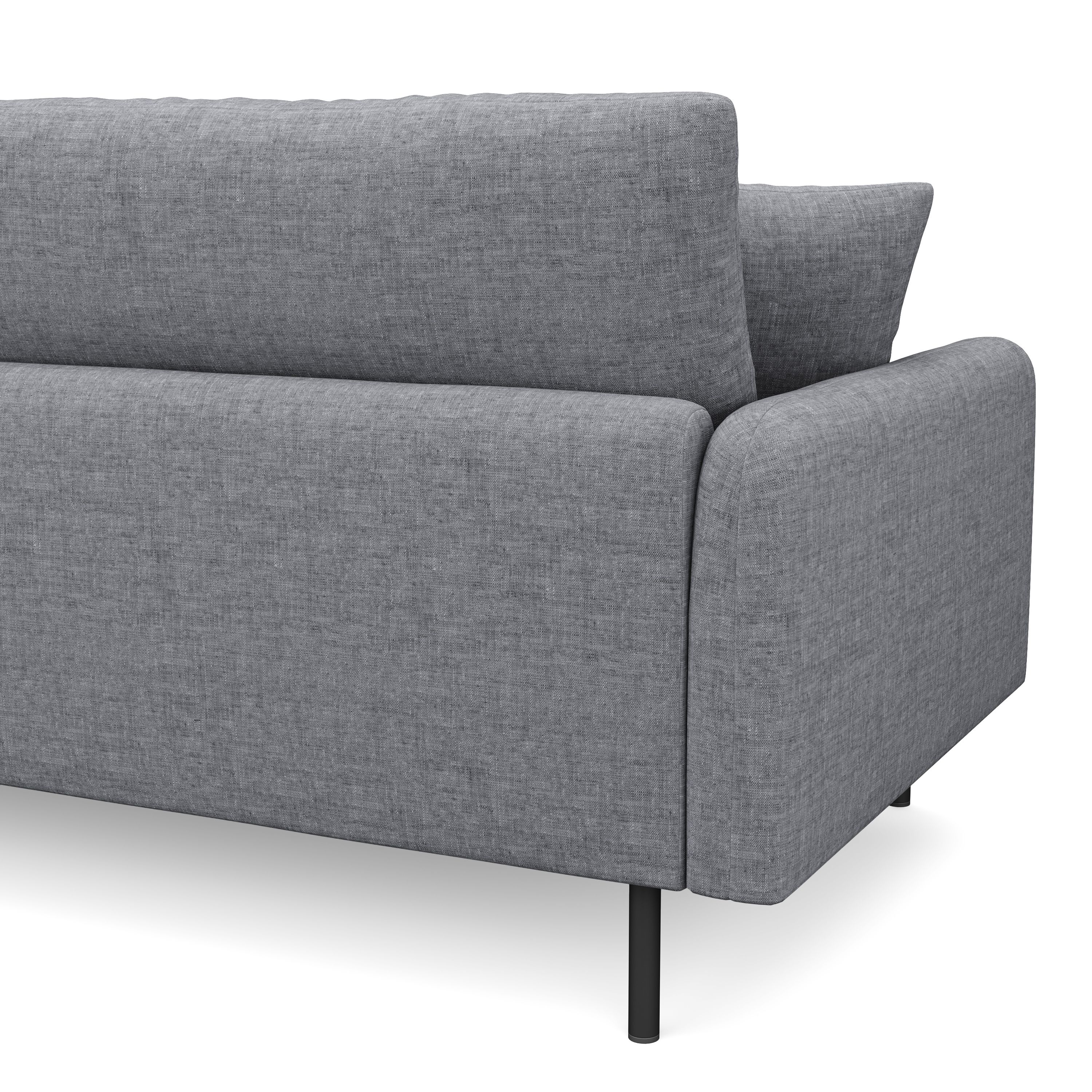 Ecksofa LEAH rechts grau