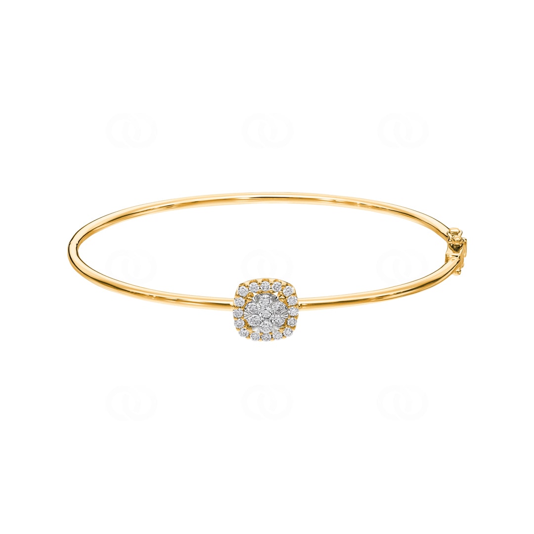0.50 Karat Diamantarmreif oval 750/18 K Gelbgold