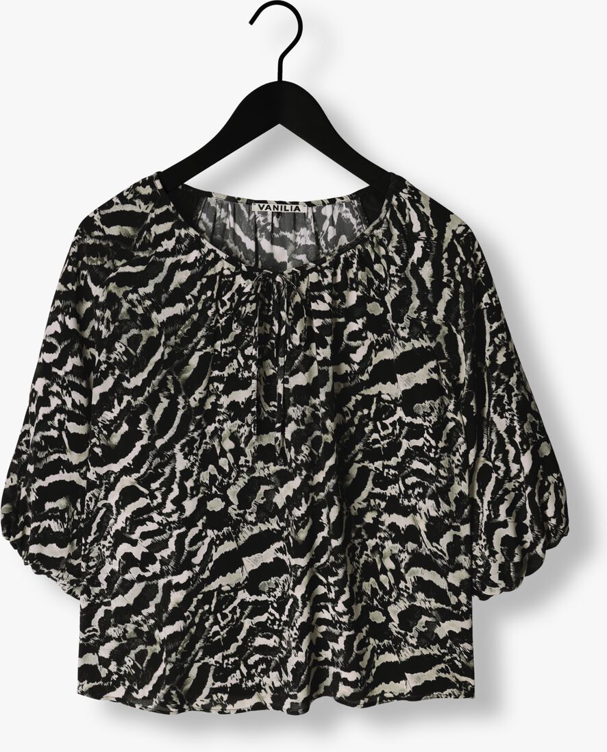 VANILIA grijze vanilia blouse puff sleeve top