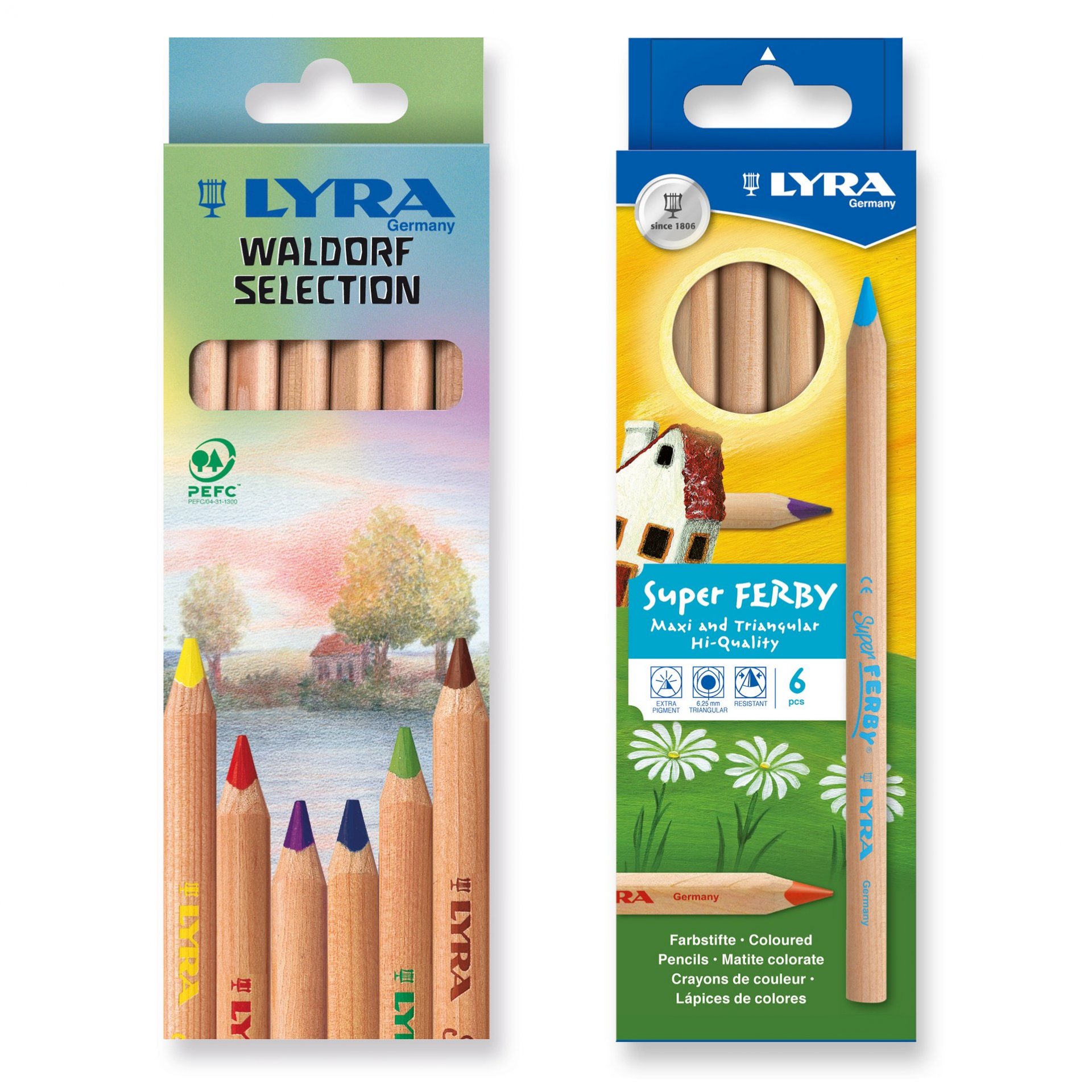 Lyra Buntstift Super Ferby Natur, 6er-Set