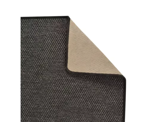Tapis de couloir aspect sisal anthracite 80x150 cm