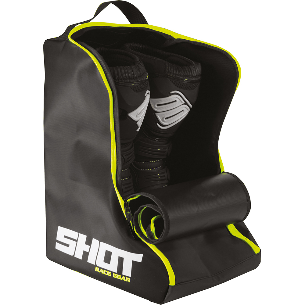 Shot - Sac à bottes Climatic Noir / Jaune fluo