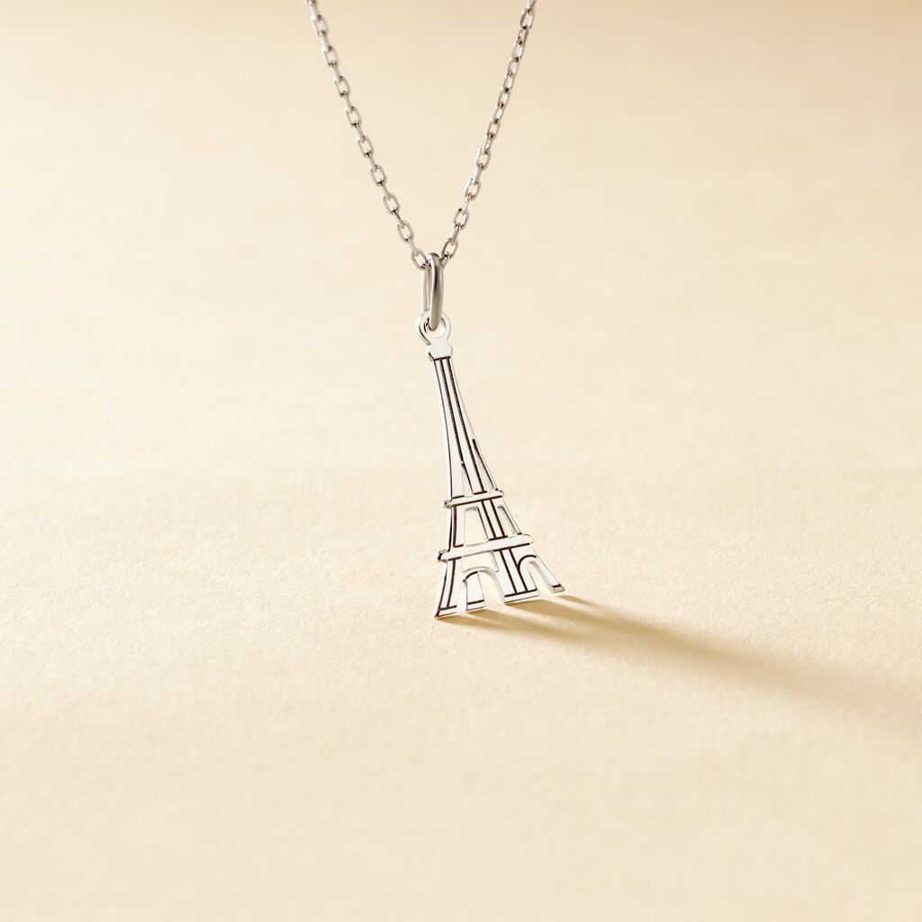 Pendentif Paco Argent Blanc