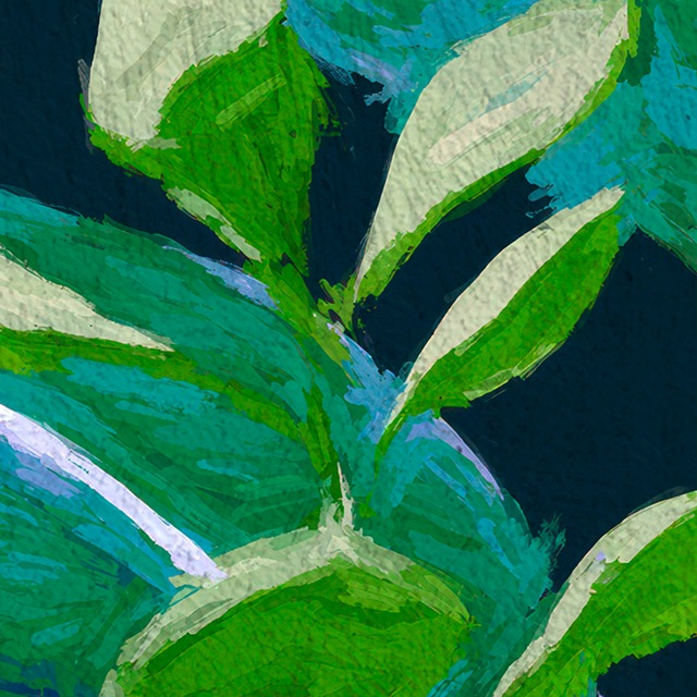 Komar Fototapete »Digitaldruck Vlies -  Colourful Leaves - Grösse 200 x 250 cm« bedruckt glatt Wohnzimmer, Schlafzimmer