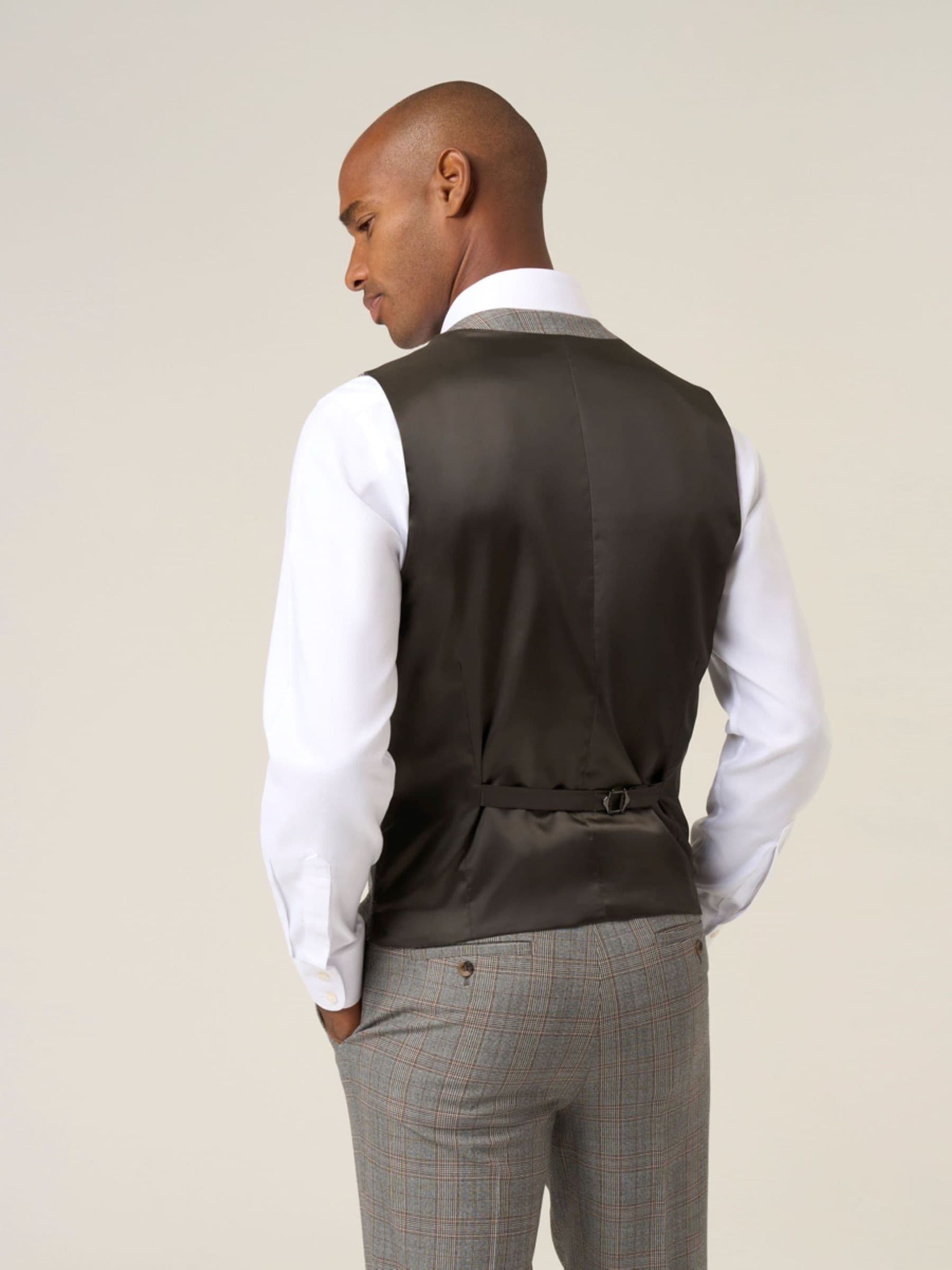 Skopes Haley Check Suit Waistcoat