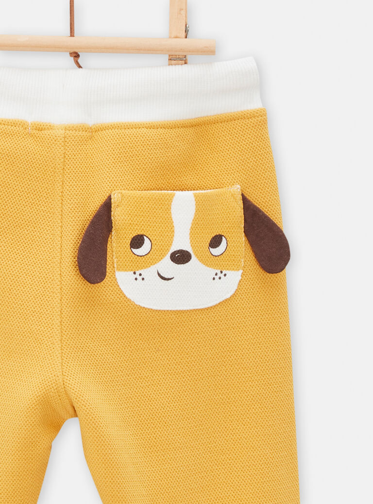 Jogging jaune à motif chien pour bébé garçon