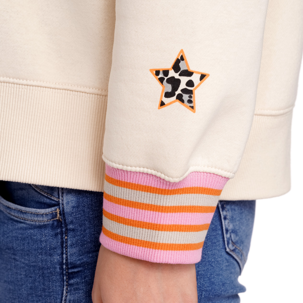 Gina Benotti Damen Hoodie mit Print beige