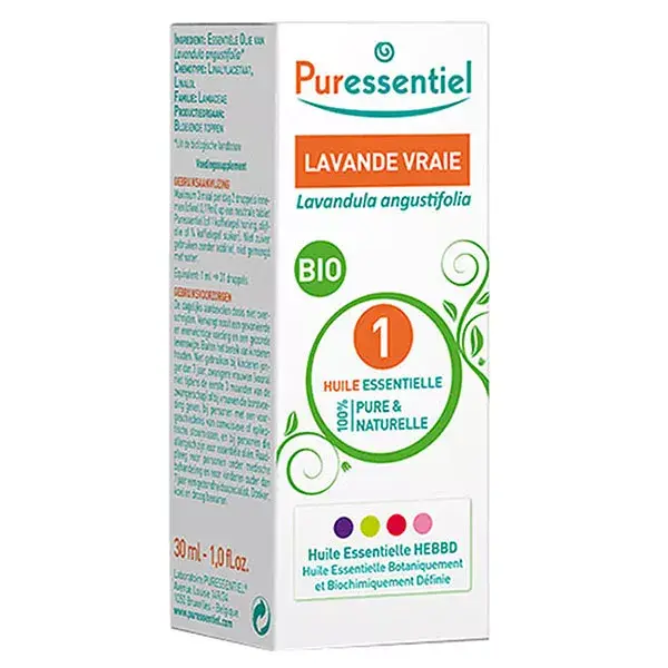 Óleo Essencial de Lavanda Verdadeira Orgânica Puressentiel 30ml