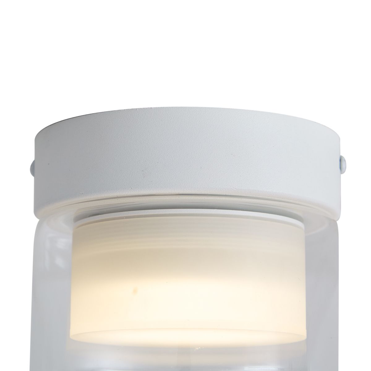 Moderne plafondlamp wit met helder glas  - Puck