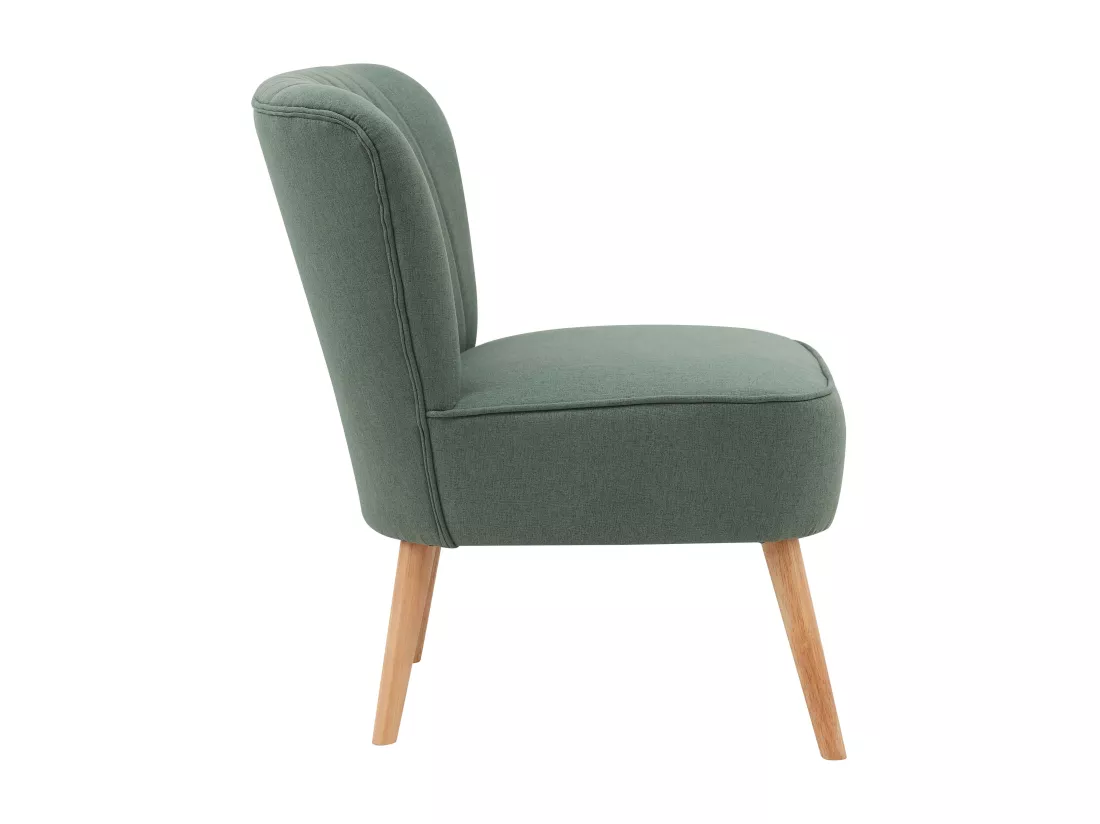 Lot de 2 fauteuils style crapaud en tissu vert