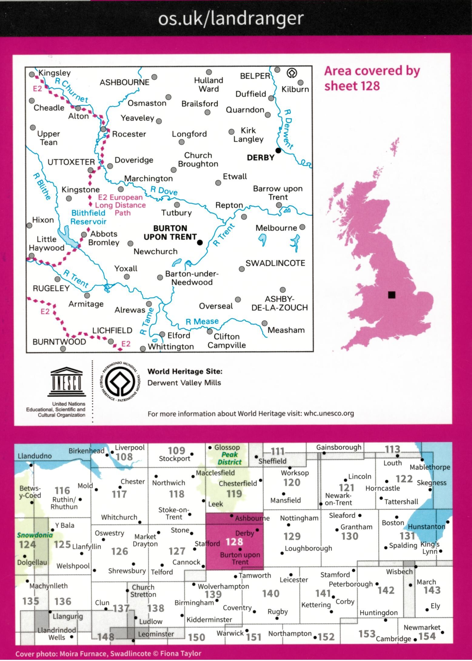 ORDNANCE SURVEY - 128 GB DERBY BURTON 1 50 000