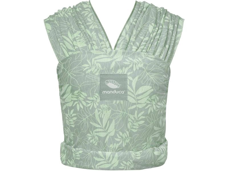 Manduca Babytrage Sling Grün Elastisches Babytragetuch für Neugeborene und Säuglinge