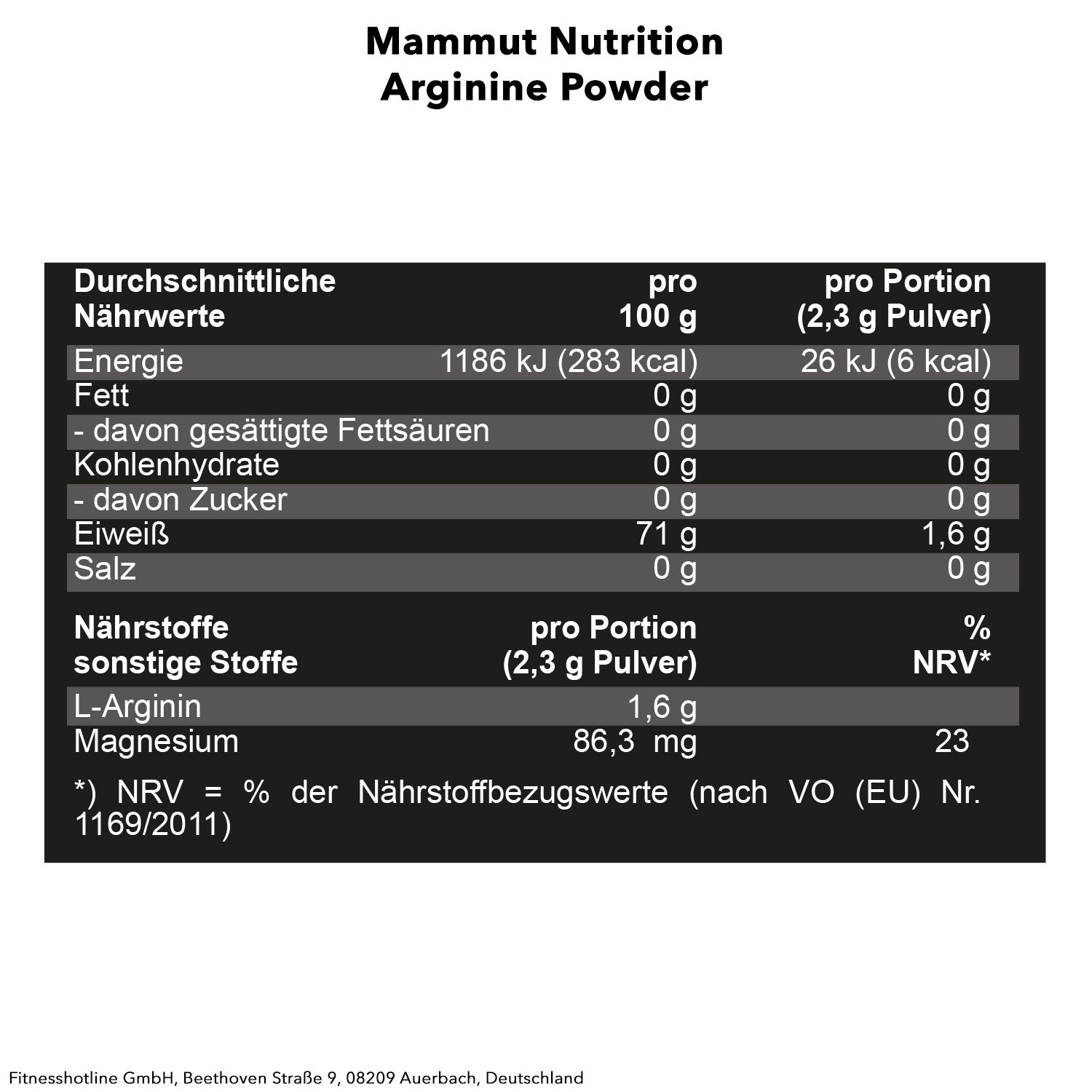 Mammut L-Arginin