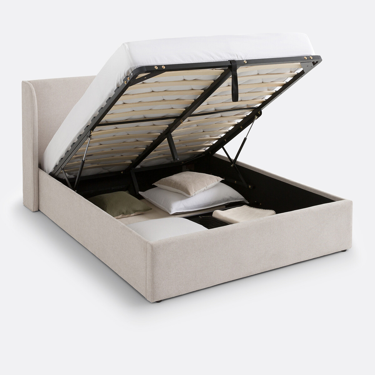 LA REDOUTE INTERIEURS<br>Cama baú com estrado de ripas rebatível, Nasik