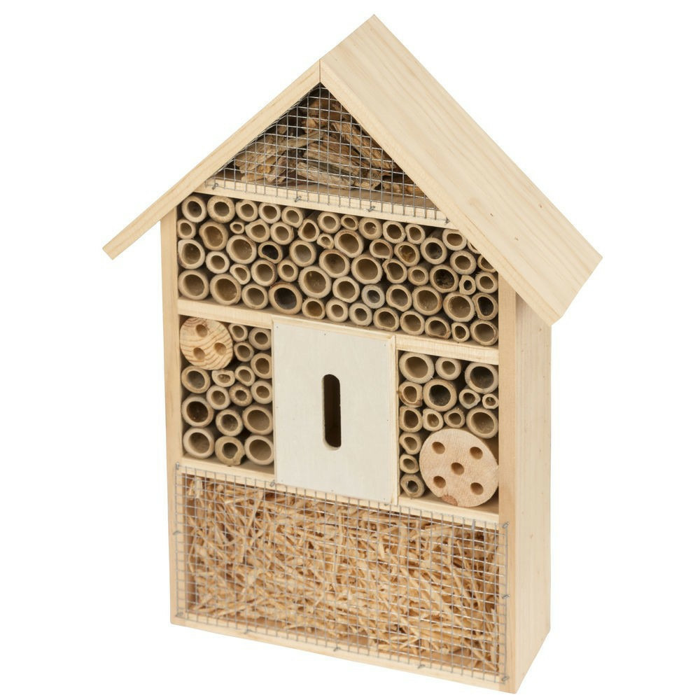 Hôtel à insectes en bois 27.5 x 9 x 39.5