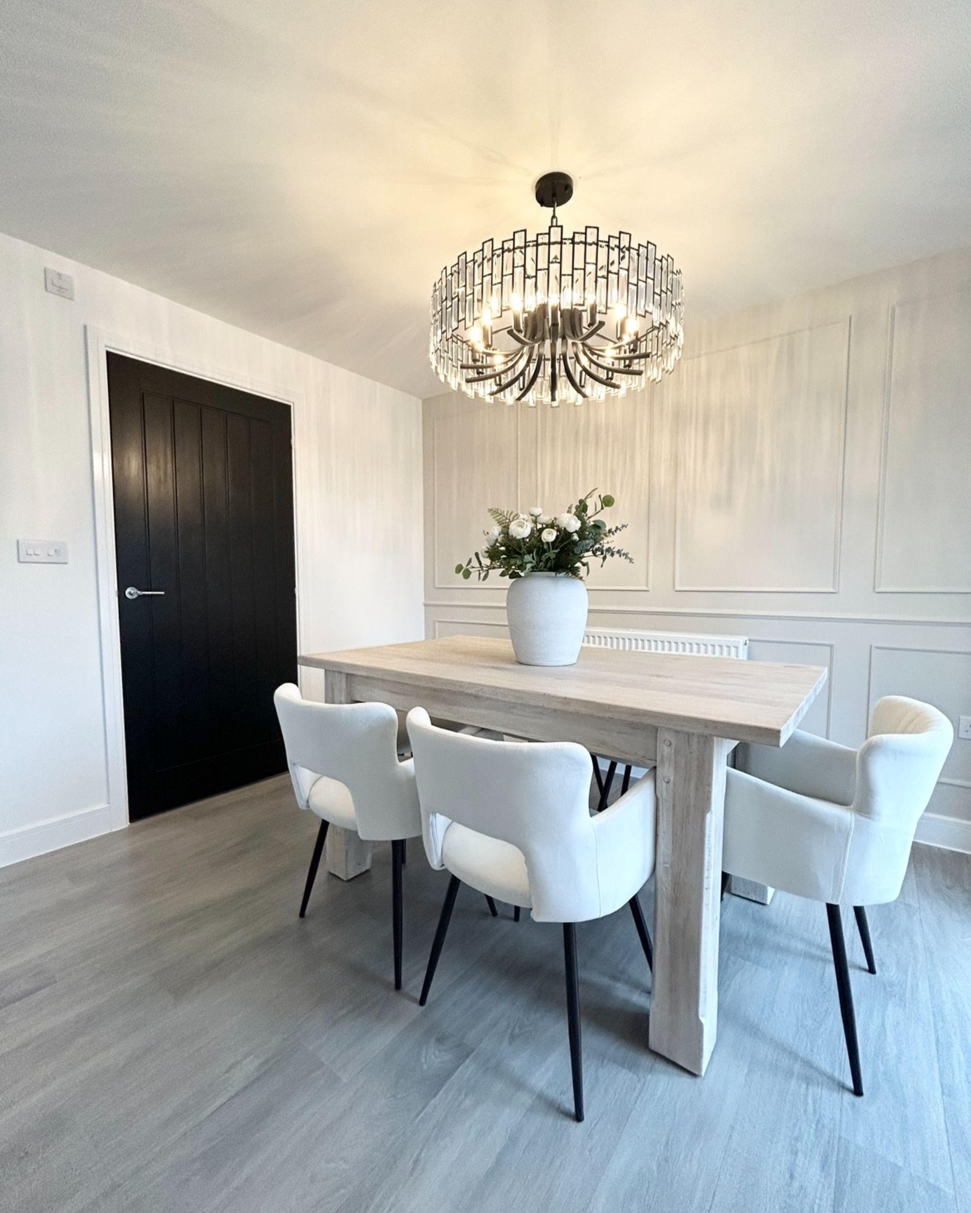 Set van 2 eetkamerstoelen SANILAC Fluweel Wit