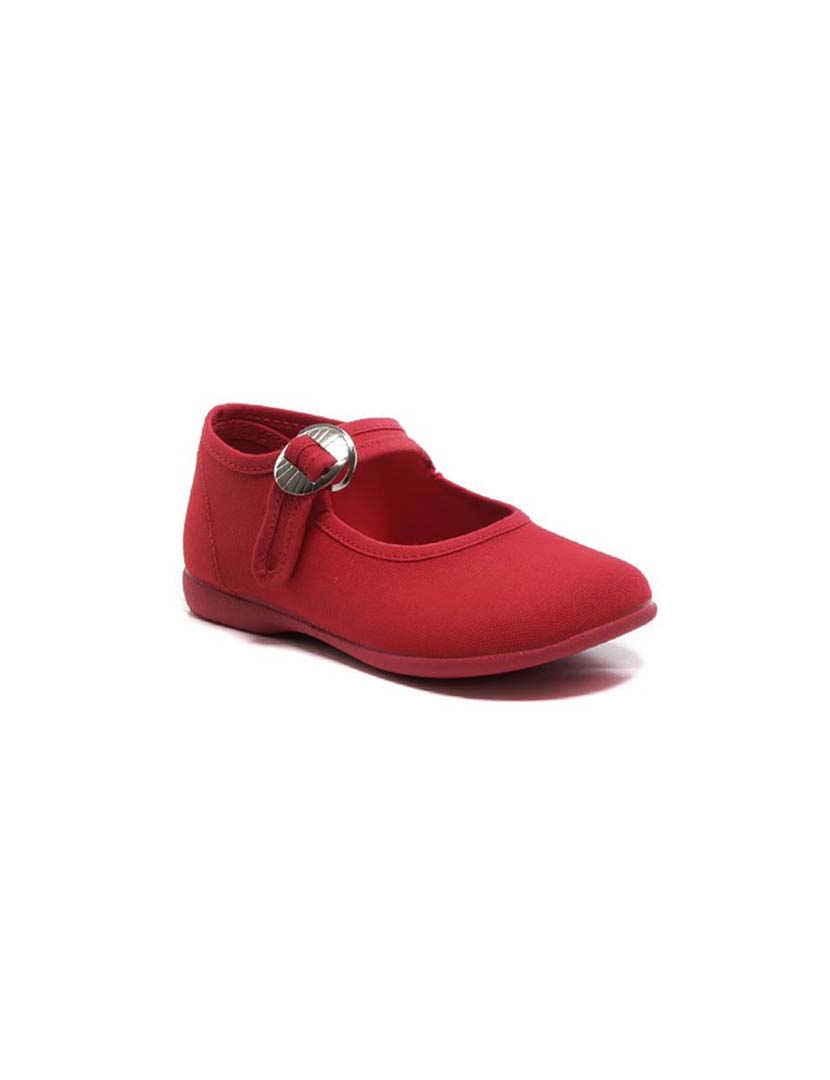 Red Canvas Slip-ons