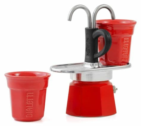 Bialetti Mini Express, Mokkagryte, 0,09 l, Rød, Aluminium, 2 kopper, 1 stykker