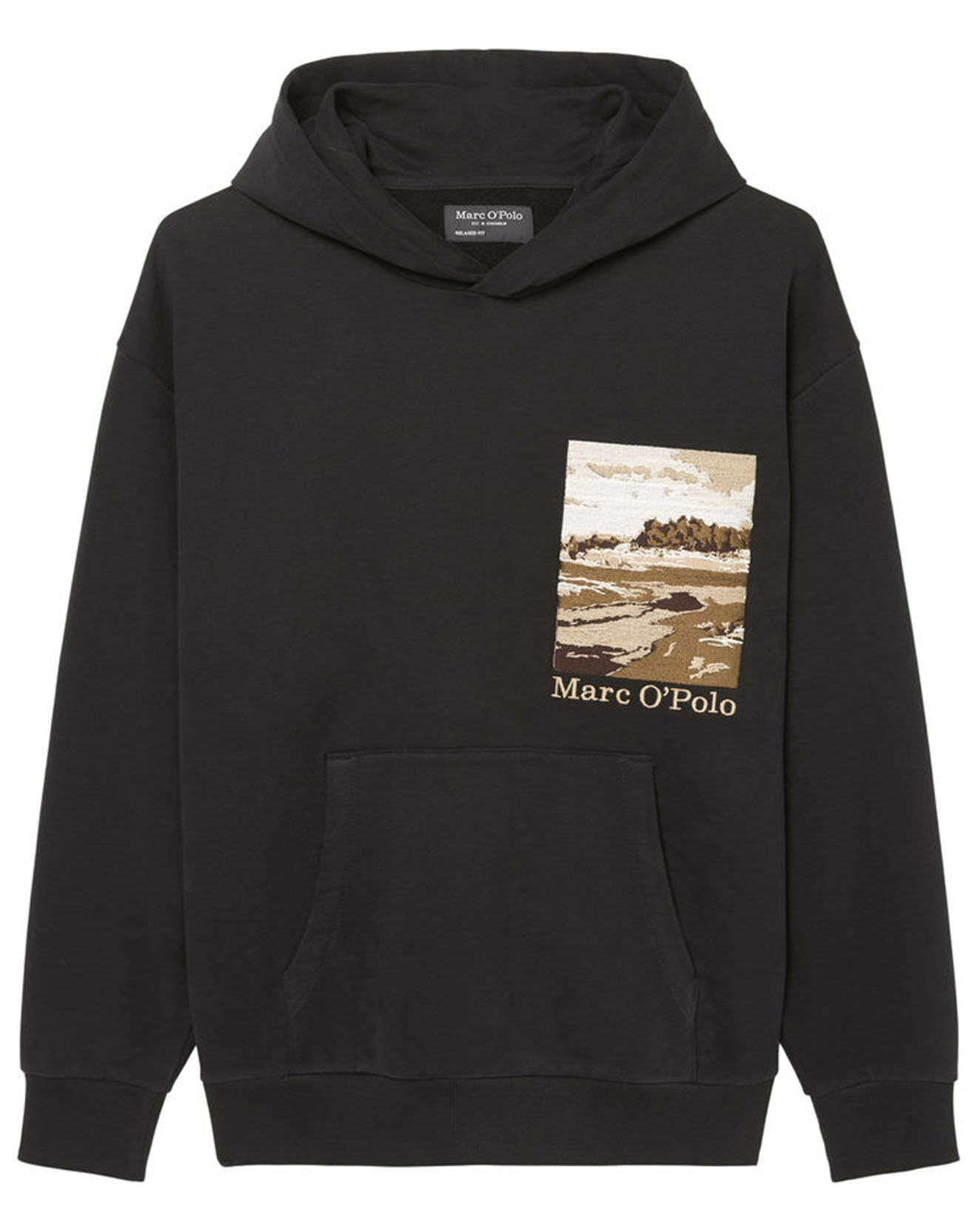 Marc O'Polo Sweat 100% Coton Bio Artwork noir