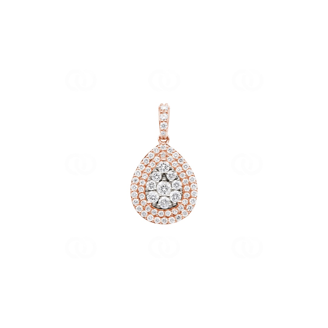 1.01 Karat Diamantanhänger 750/18 K Roségold