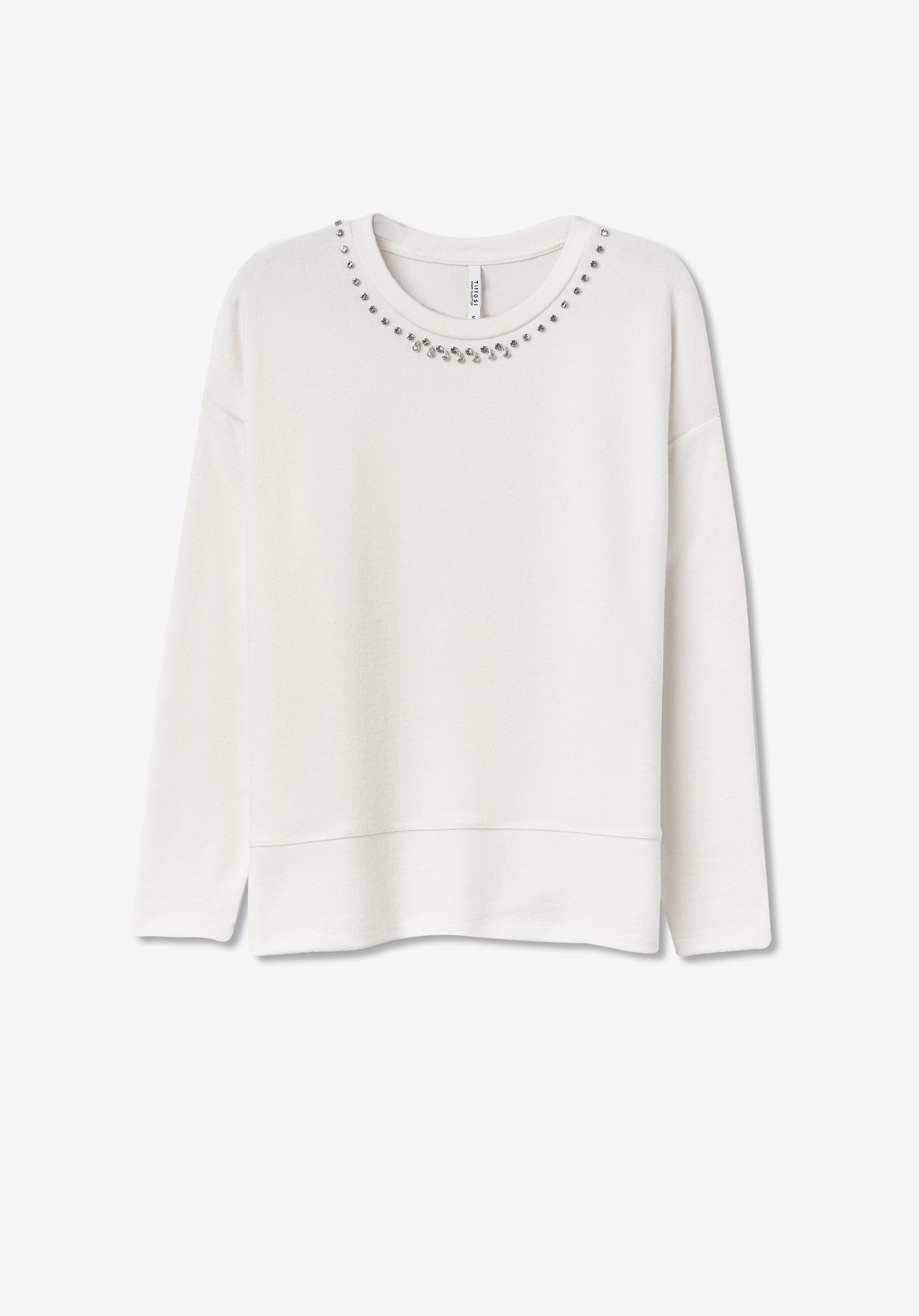 T-shirt Toque Suave com Aplicações