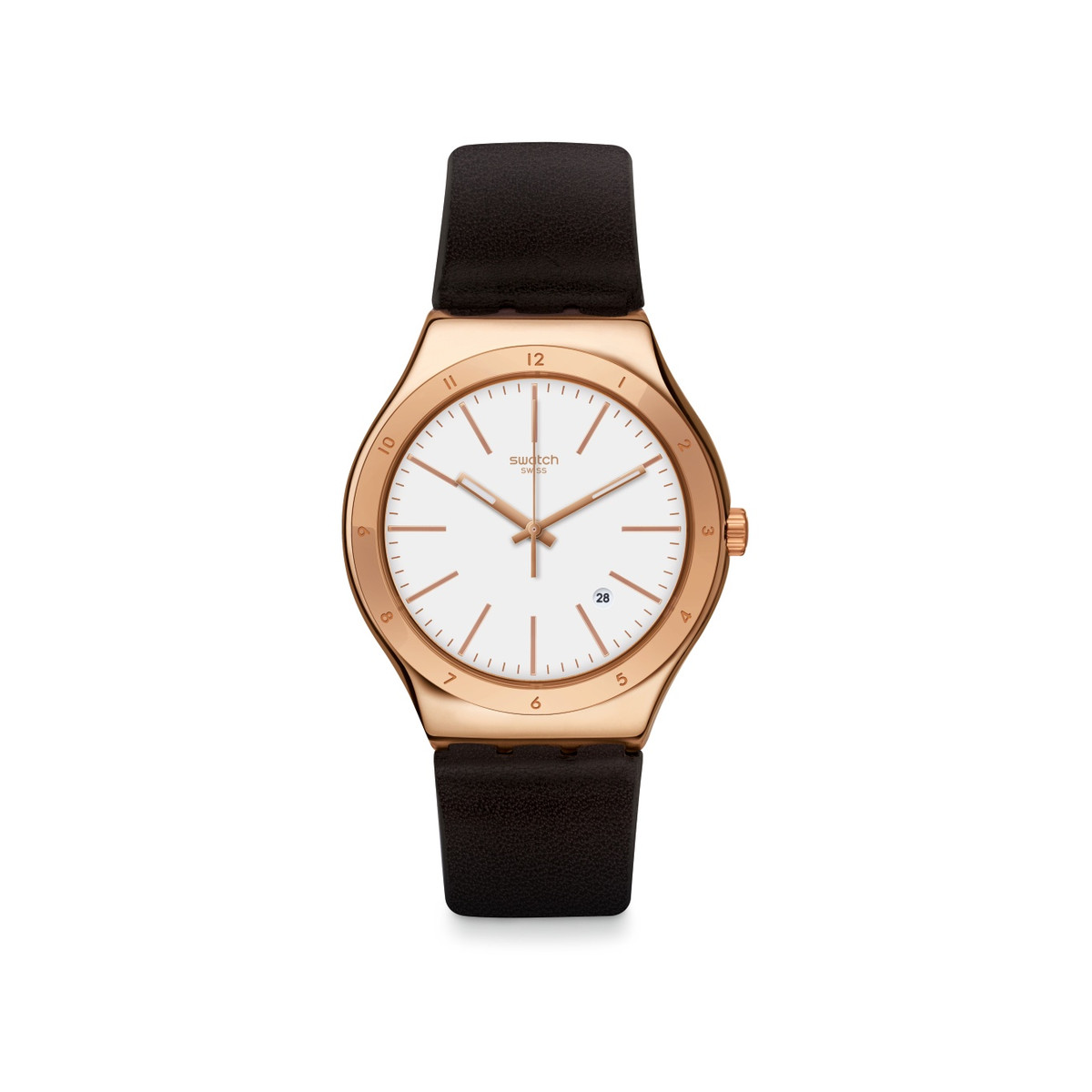 Montre Swatch homme acier cuir