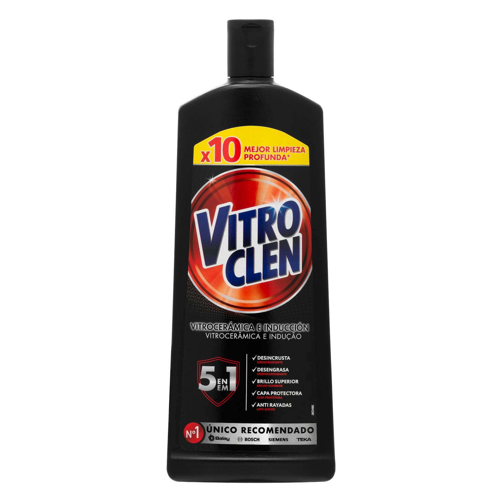 Crème nettoyante pour vitres et céramiques 5 en 1 Vitroclen