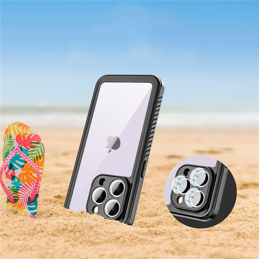 iPhone 15 Pro Max Wasserfeste Outdoor Schutz Hülle (IP68) - Schwarz