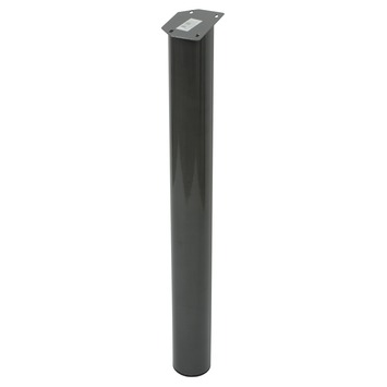 Duraline tafelpoot rond antraciet Ø76 mm 72 cm