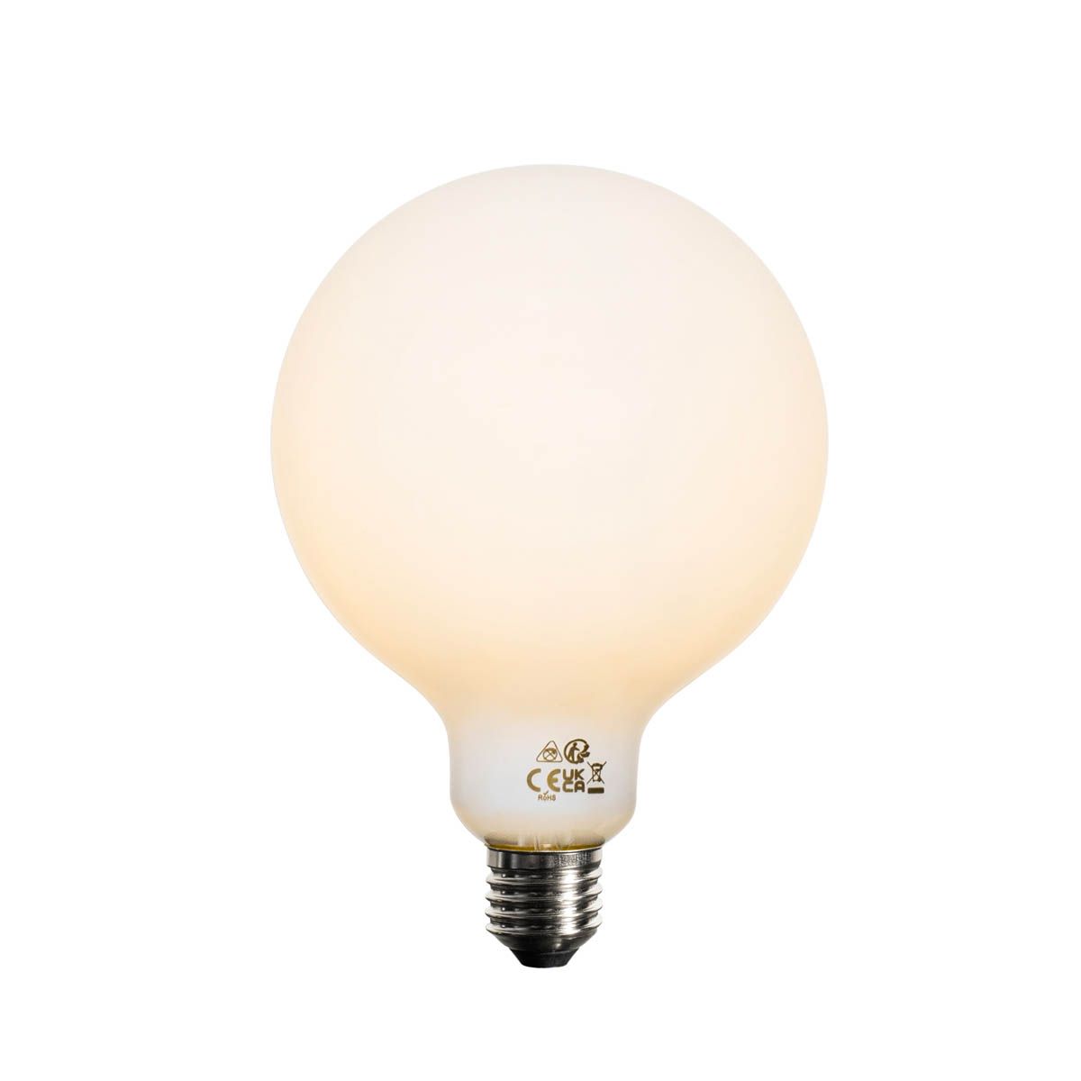 Set van 5 E27 dimbare LED lamp opaal G125 5W 450 lm 2200K