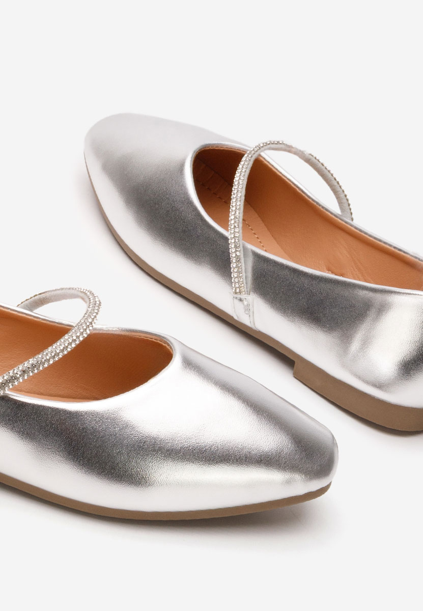 Ballerines élégantes argent Aglaia