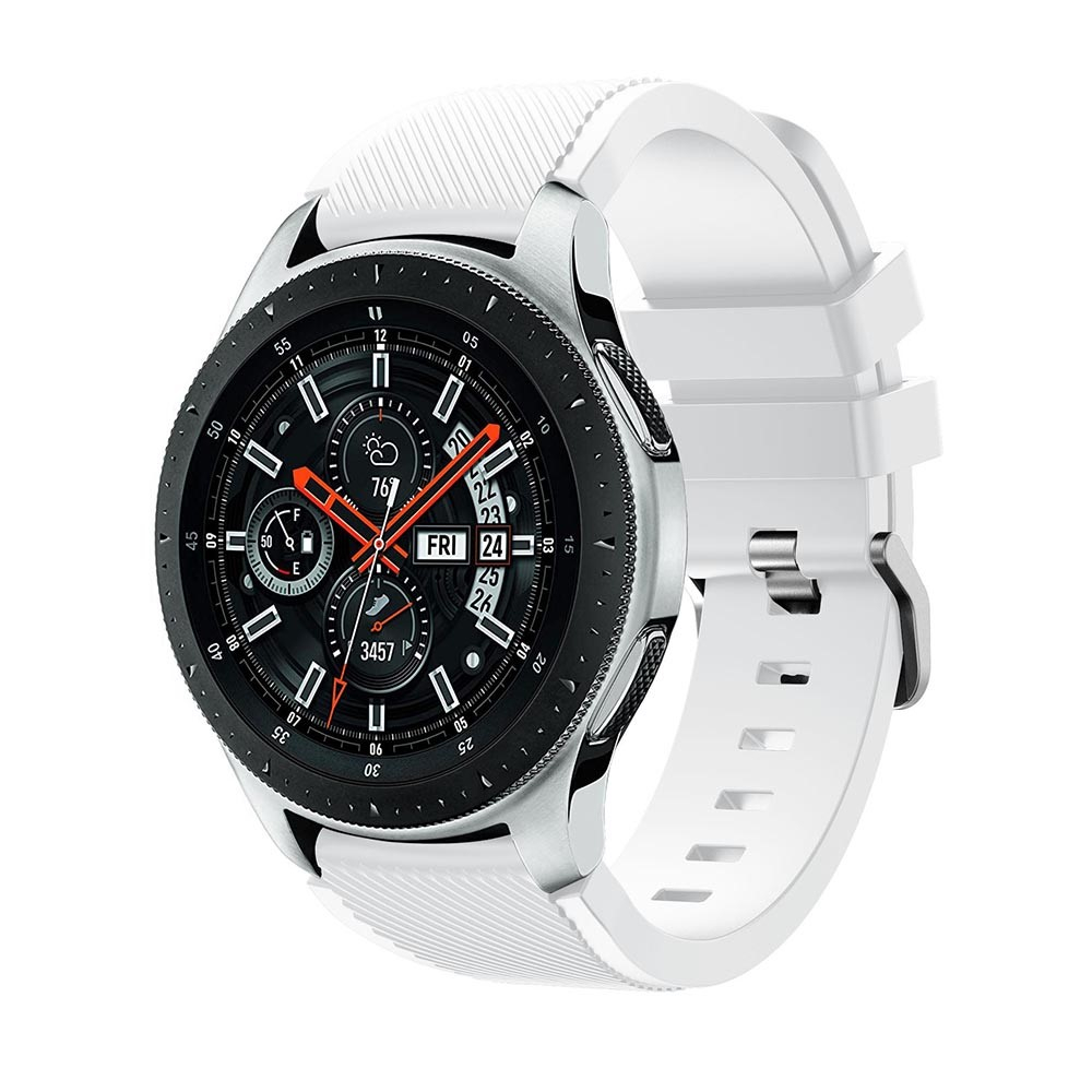 Samsung Galaxy Watch 3 (45mm) Ersatz Sport Silikon Armband Grip (Gelenkumfang: 180-230mm) - Weiss