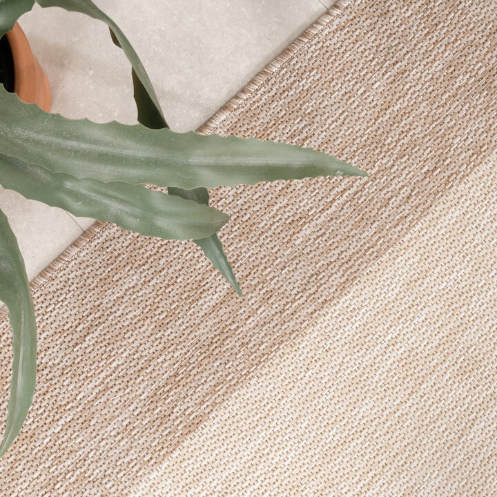 In- & Outdoor vloerkleed - Sierra Border Creme/Beige