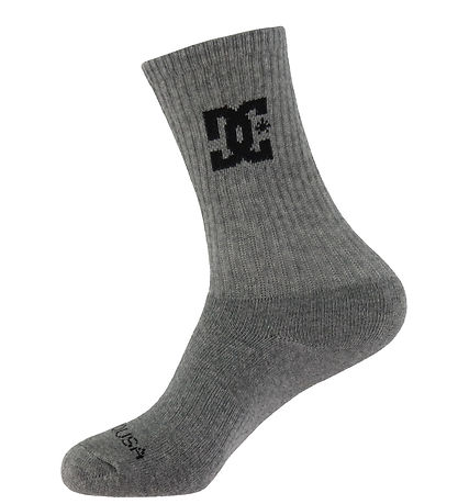 DC Strømper - Crew 3 pak - Sort/Hvid/Gr?