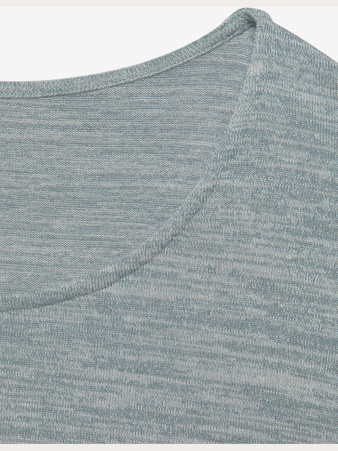 T-shirt à manches 3/4 aspect chiné tendance