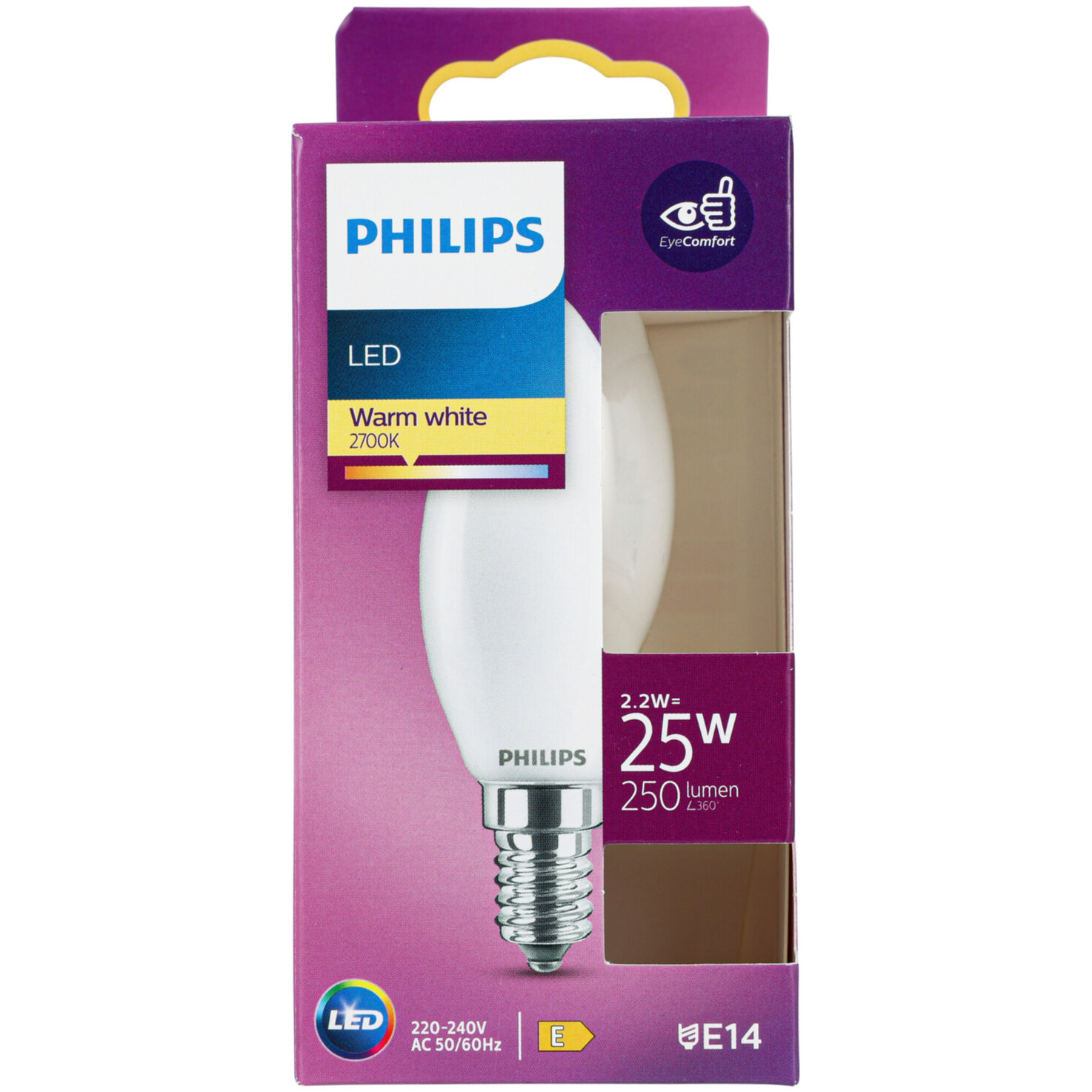 Philips LED-Kerze E14 warmweiss 2.2 W