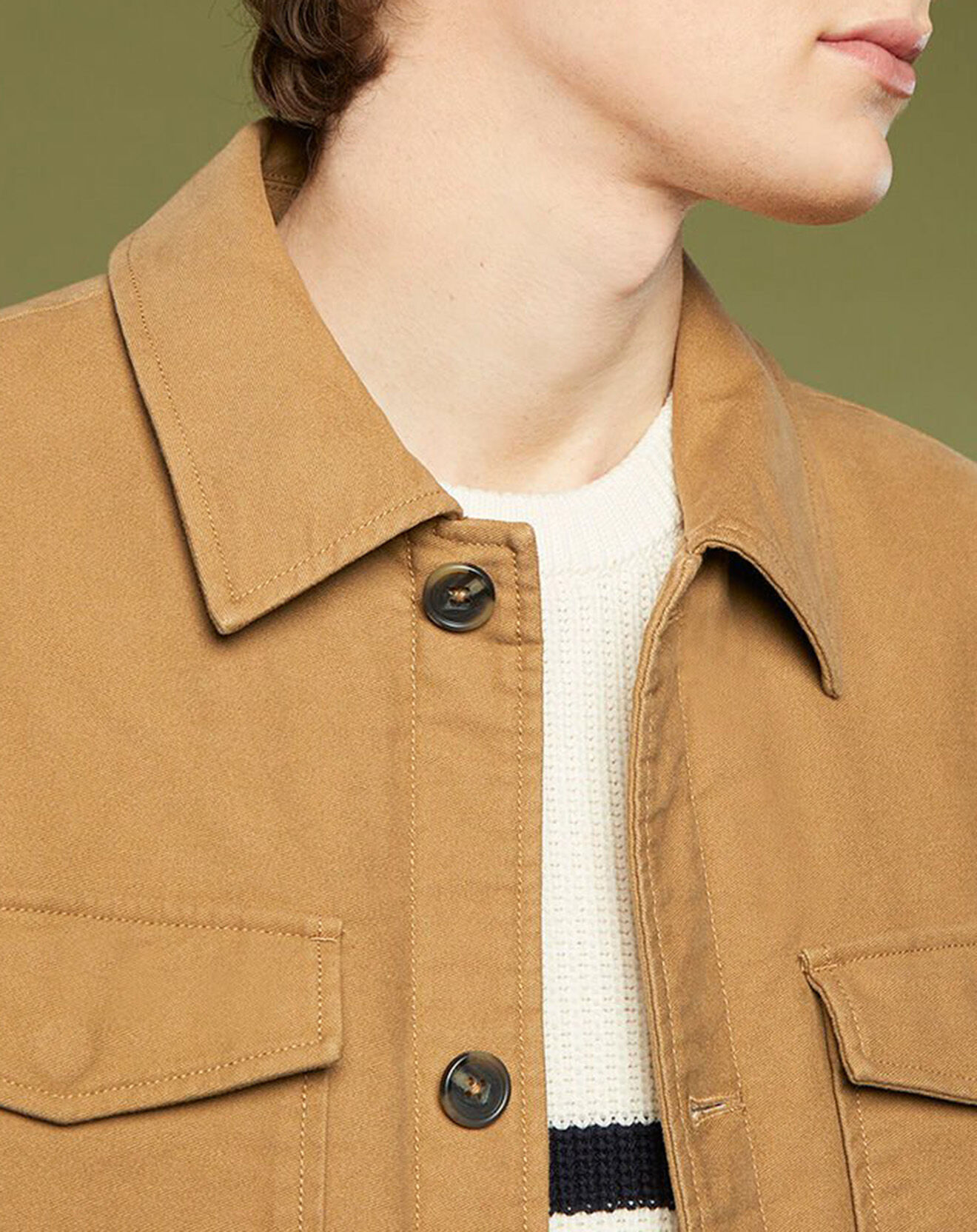 Galeries Lafayette Veste Maskin Moleskin camel