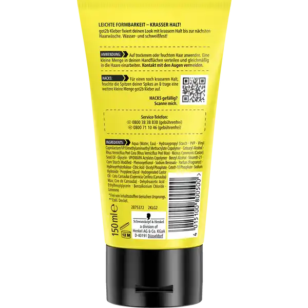 Kleber Wasserfestes Styling Gel