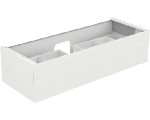 KEUCO Edition 11 wastafelmeubel, BxHxD 140 x 35 x 53,5 cm, glanzend wit front met verlichting, 31361300100
