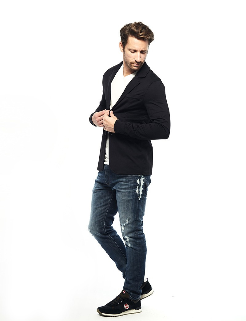 HBT ANDY NAT UNI NOIR - VESTE BLAZER UNI HOMME