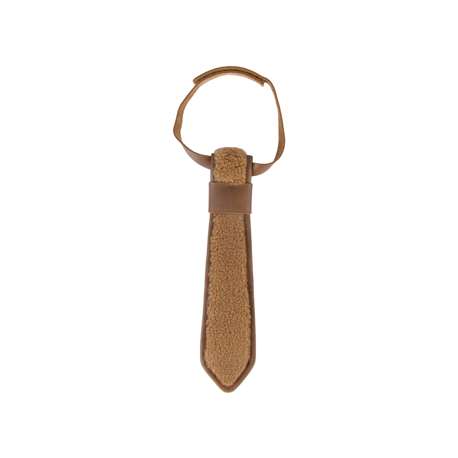 Qarnold Tie | Light Maple Curly Faux Fur