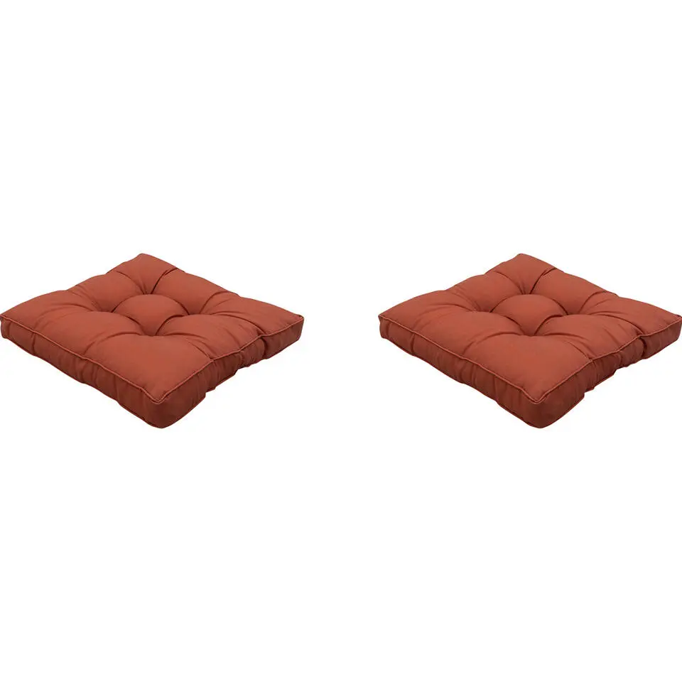 Madison - Florance Zitkussen Panama terra - Ca. 60x60 cm - Set van 2
