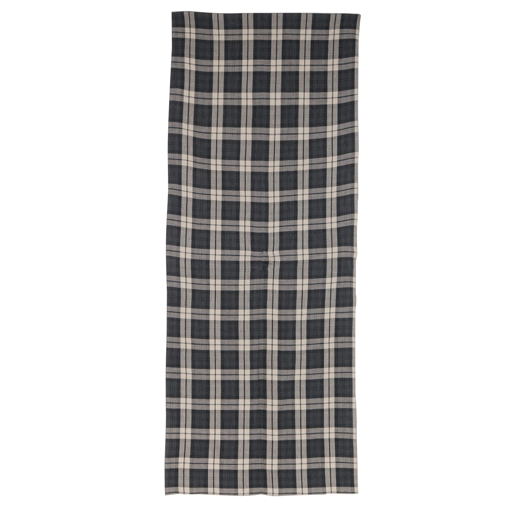 Foulard imprimé carreaux en coton | Noir