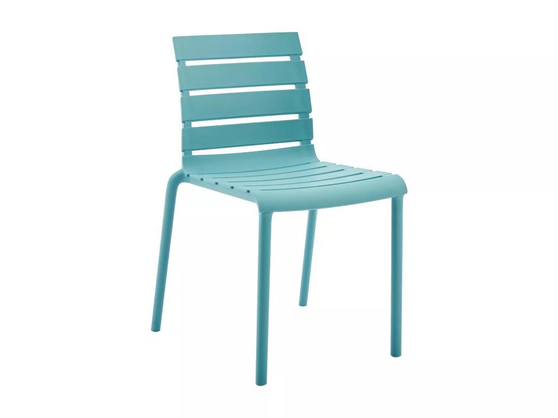 Lot de 2 chaises de jardin empilables en polypropylène - Bleu ciel - PANDJI de MYLIA