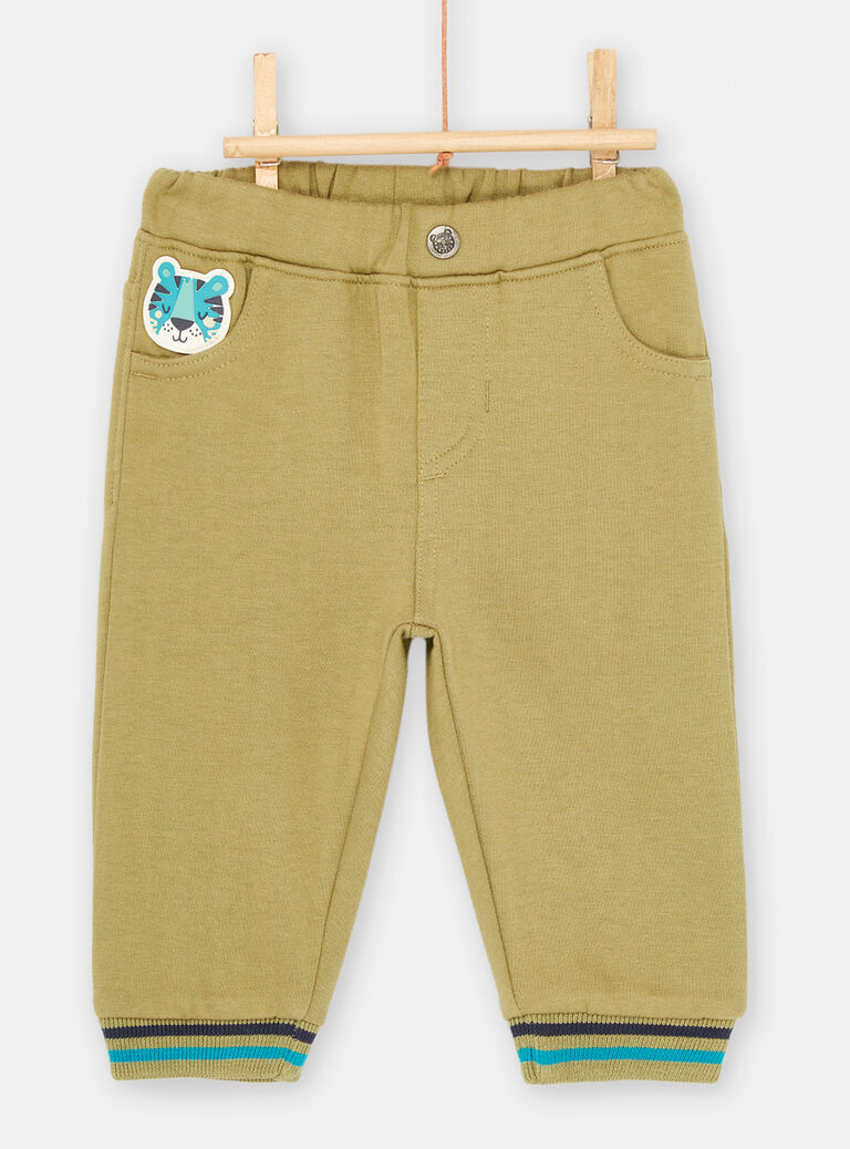 Pantalon vert kiwi à motifs animaux pour bébé garçon