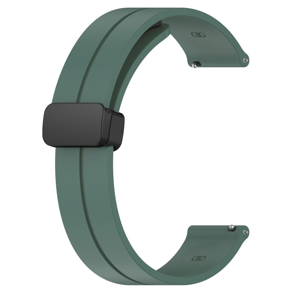 Samsung Galaxy Watch 7 (44mm) Magnet Silikon Armband Split Design (Gelenkumfang: 180 - 220mm) - Olive / Grün
