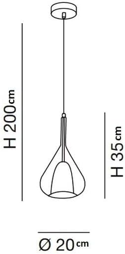 Fabas Luce Pendelleuchte LILA, E27, 1-flammig, IP20, azurblau