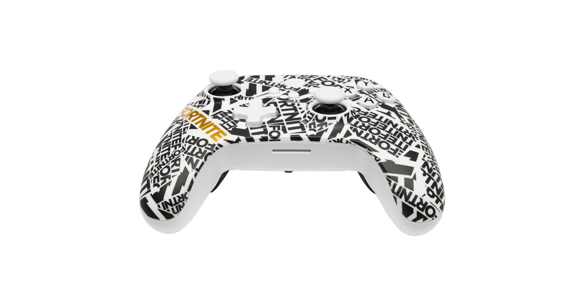 PowerAOPS v1 Wireless Controller for Cloud Gaming - Fortnite Edition  (Wit/zwart, 2.4 GHz, Bluetooth, USB-C)