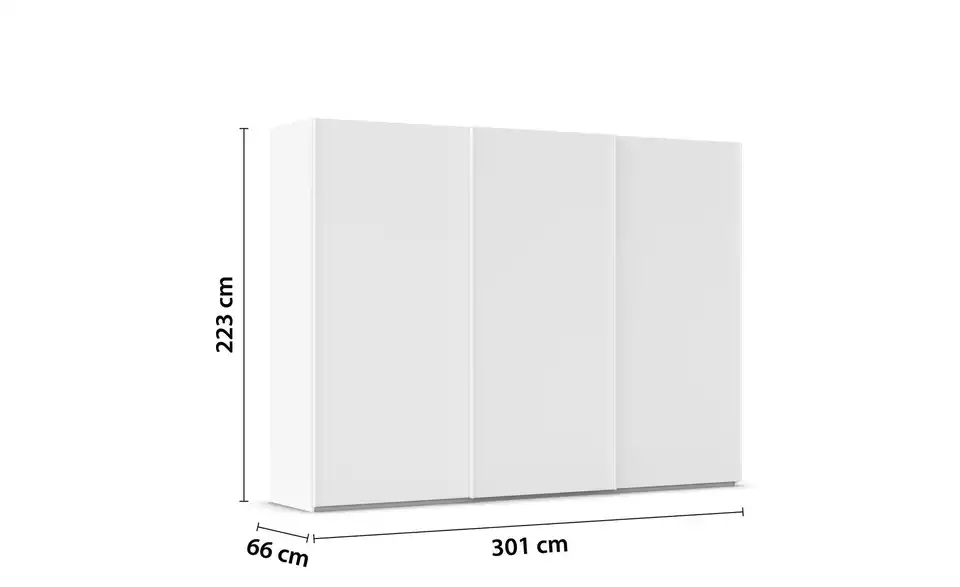 Schwebetürenschrank Fifty 301 cm 3 Stück