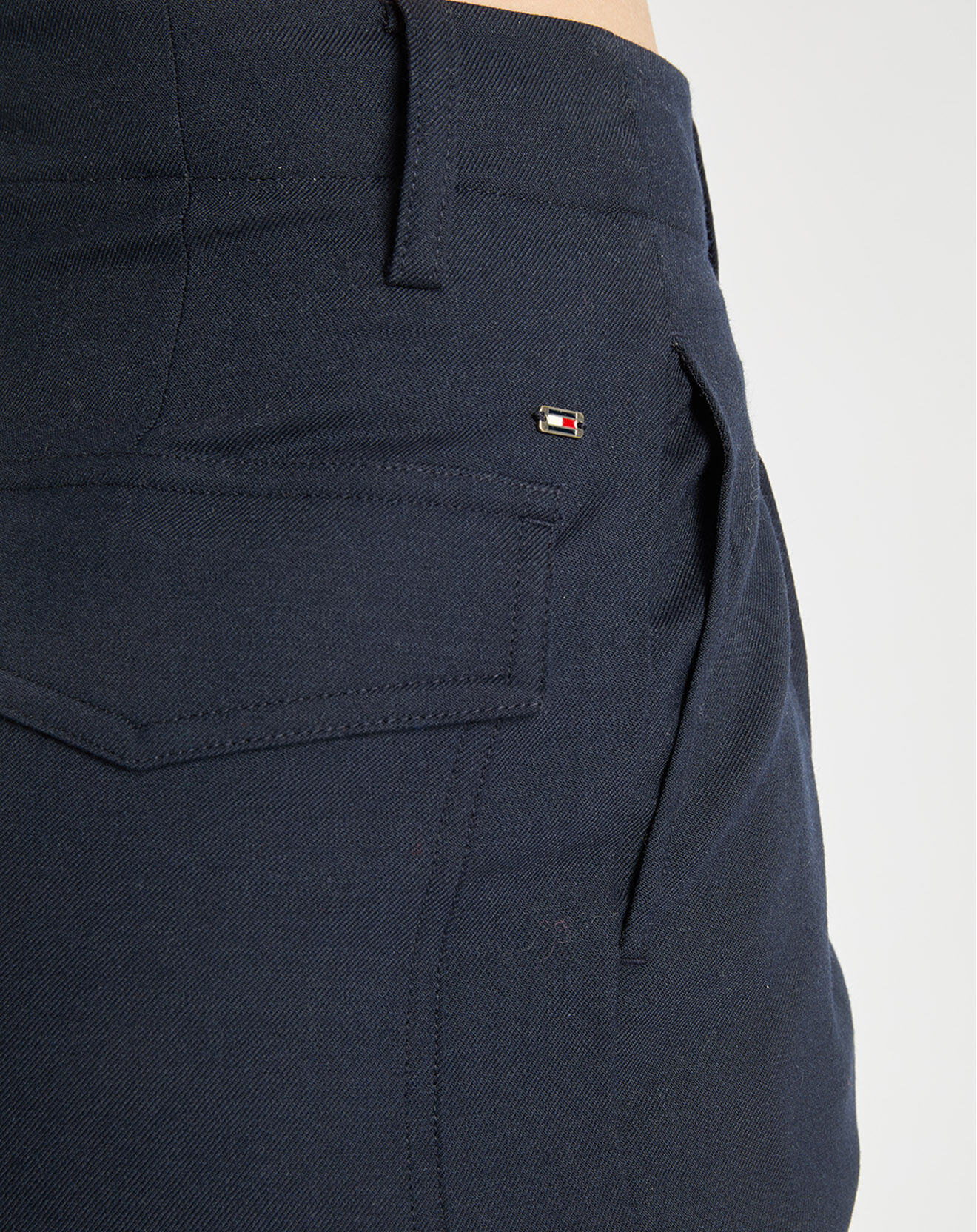 Tommy Hilfiger Pantalon Regular à pinces en Flanelle bleu marine